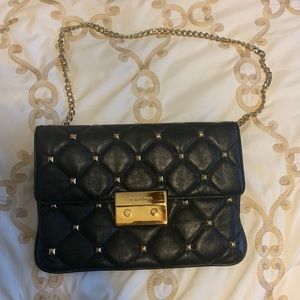 Gold Studded Michael Kors Hand Bag